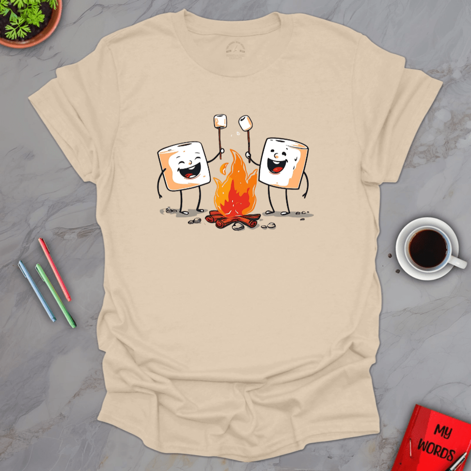 Personalized Graphics Marshmallow Roast T-Shirt Sand / S