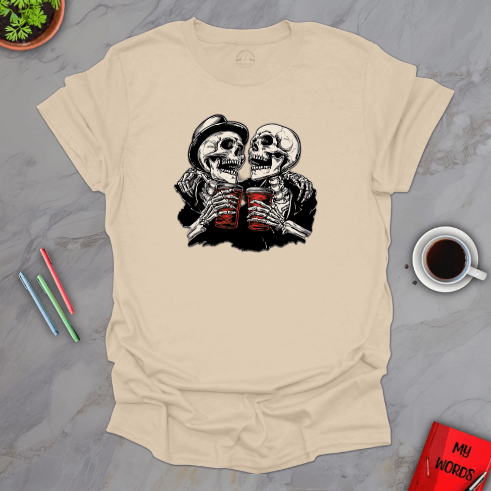 Personalized Graphics Skeleton Pals T-Shirt Sand / S