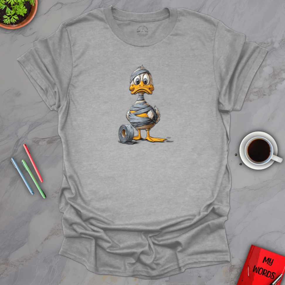 Personalized Graphics Duck in Duct Tape T-Shirt Sport Grey / S