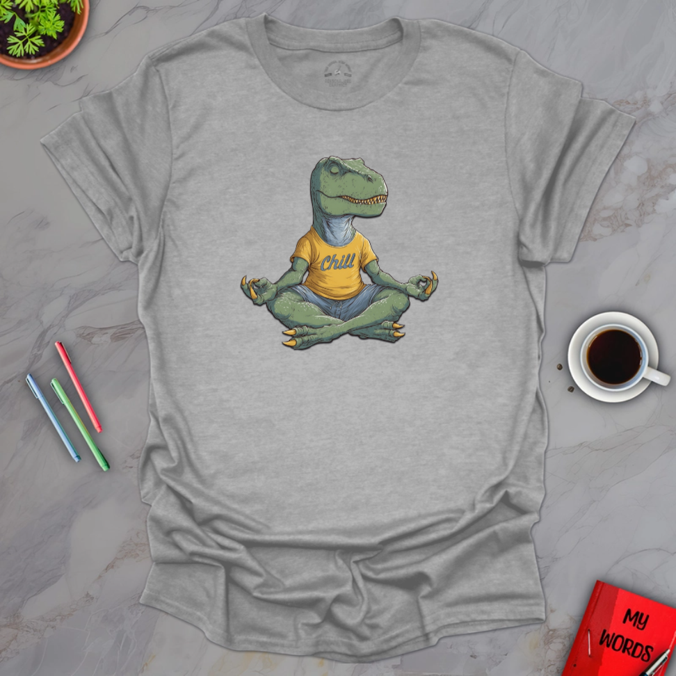 Personalized Graphics Yoga T-Rex T-Shirt Sport Grey / S