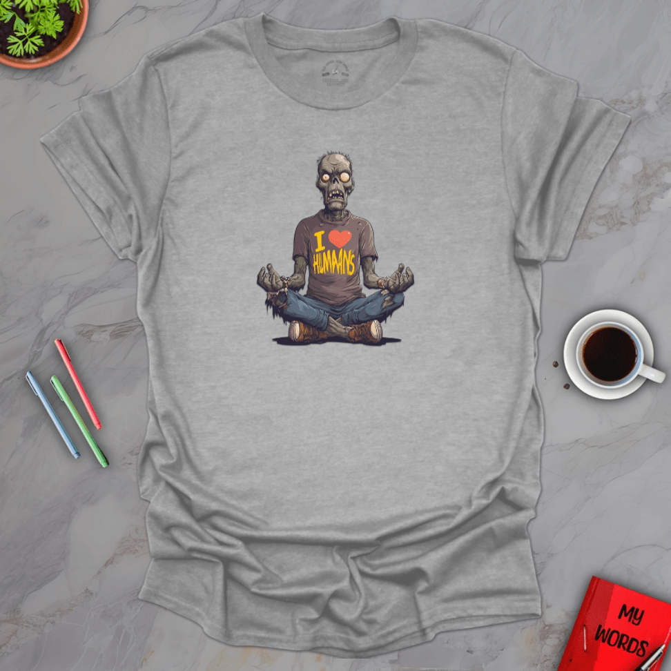 Personalized Graphics Yoga Zombie T-Shirt Sport Grey / S