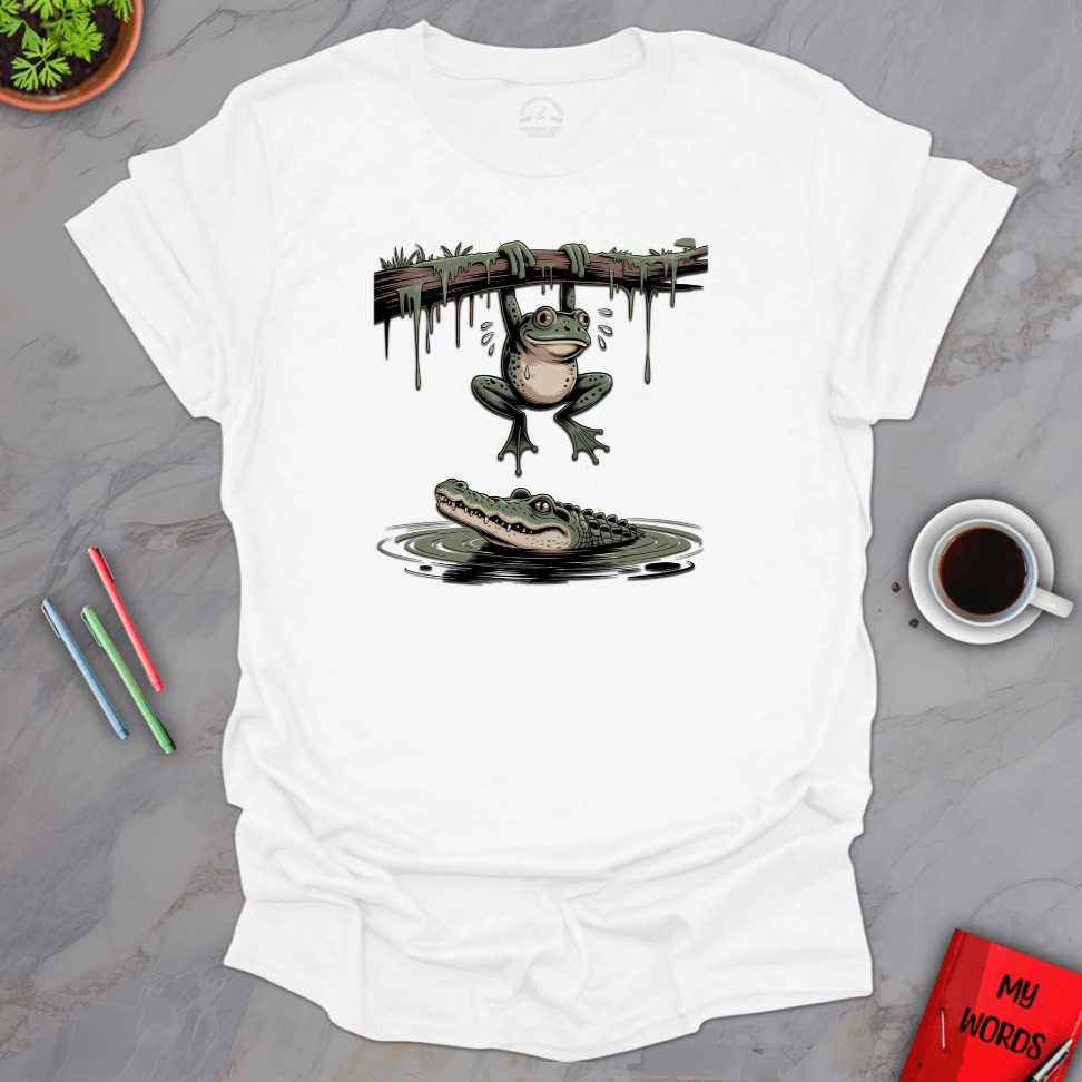 Personalized Graphics Frog and Alligator T-Shirt White / S