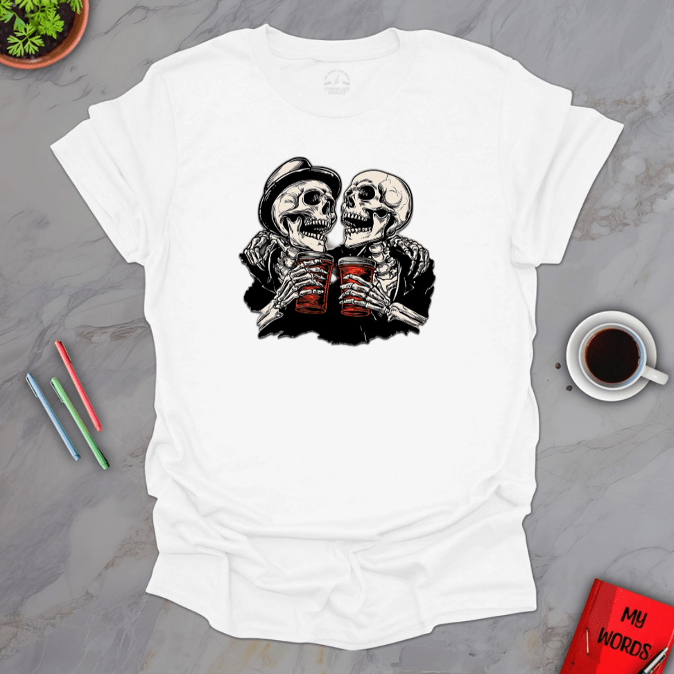 Personalized Graphics Skeleton Pals T-Shirt White / S