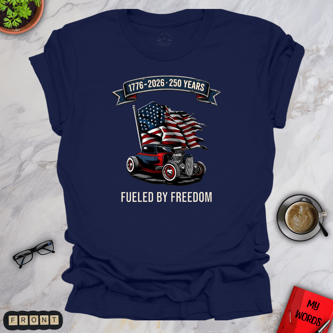 Personalized Graphics Fueled By Freedom Premium T-Shirt Navy / S