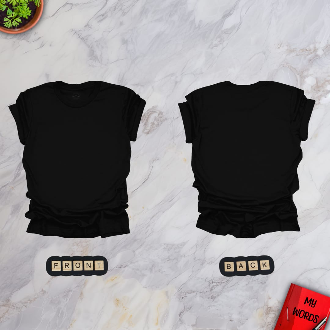 Personalized Graphics Custom Premium T-Shirt (Front & Back) Black / S