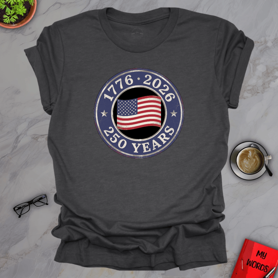 Personalized Graphics USA 250th Celebration Premium T-Shirt Dark Grey Heather / S