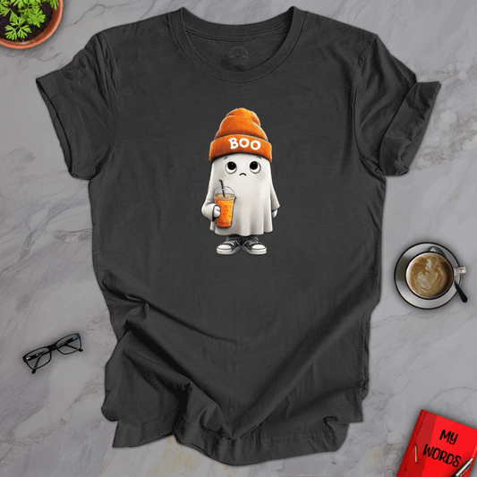 Personalized Graphics Boo Beanie Ghost Premium T-Shirt Dark Grey Heather / XS