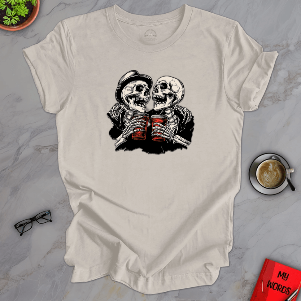 Personalized Graphics Skeleton Pals Premium T-Shirt Heather Dust / XS