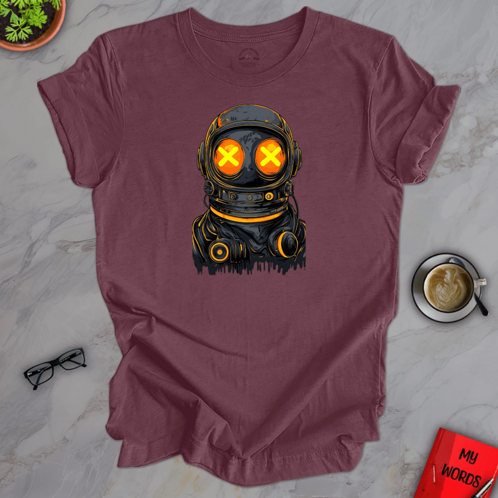 Personalized Graphics Dark Astronaut Premium T-Shirt Heather Maroon / XS