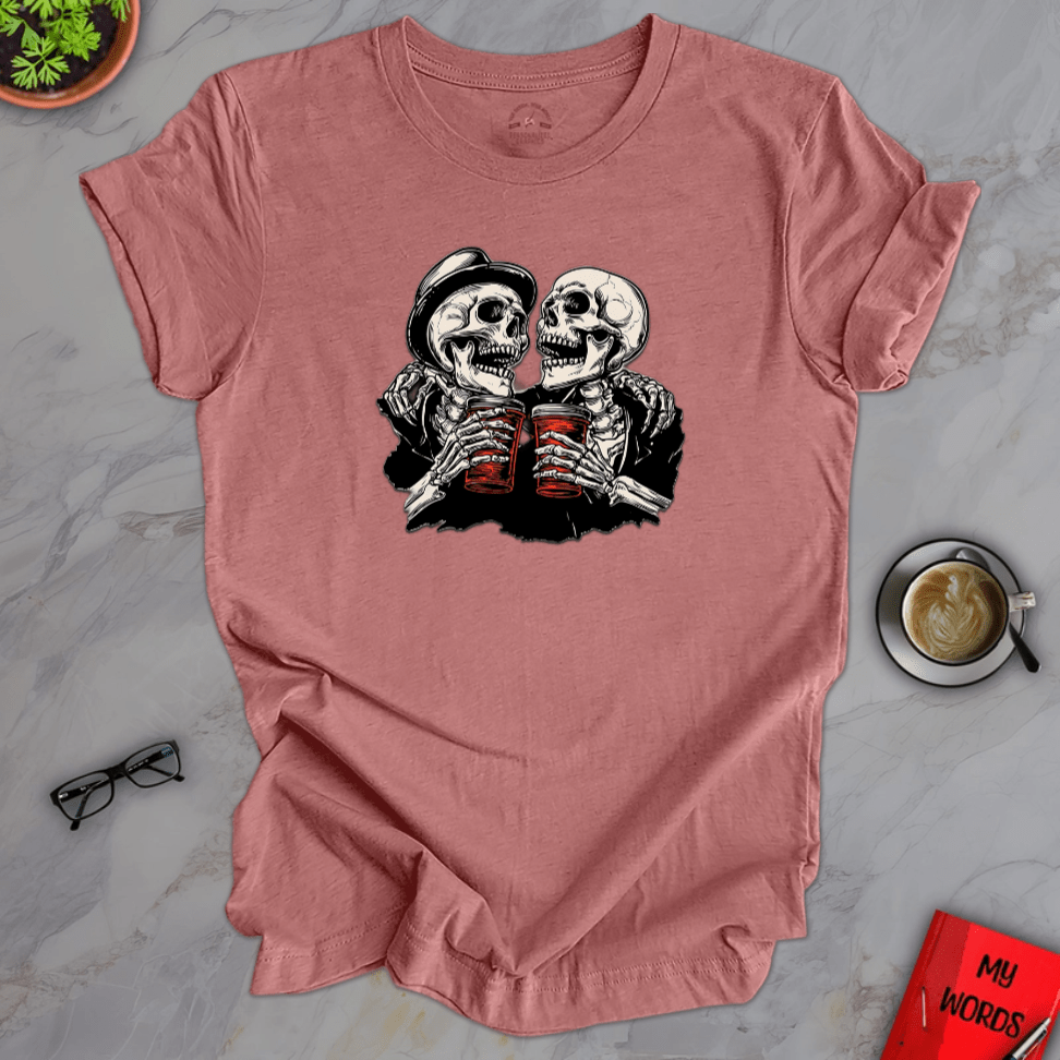 Personalized Graphics Skeleton Pals Premium T-Shirt Heather Mauve / XS
