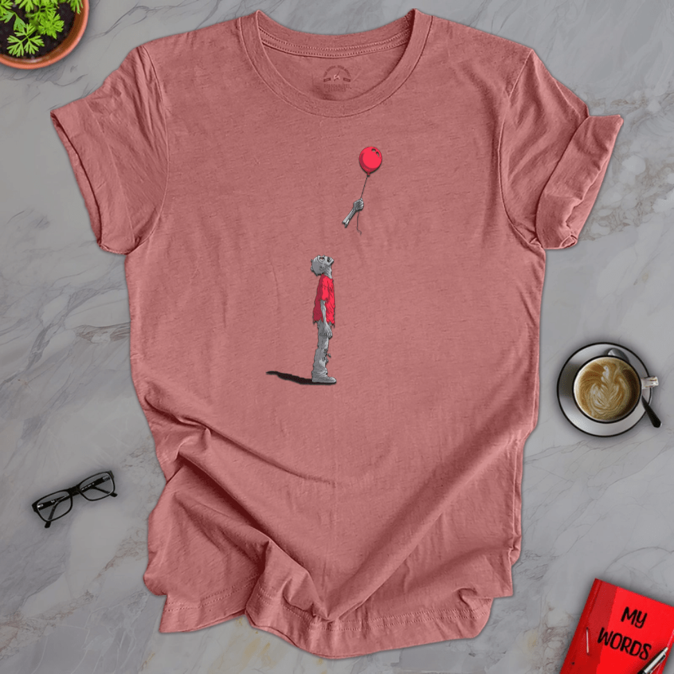 Personalized Graphics Zombie Red Balloon Premium T-Shirt Heather Mauve / XS