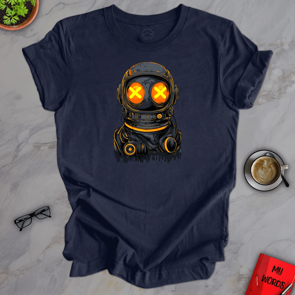 Personalized Graphics Dark Astronaut Premium T-Shirt Heather Midnight Navy / XS