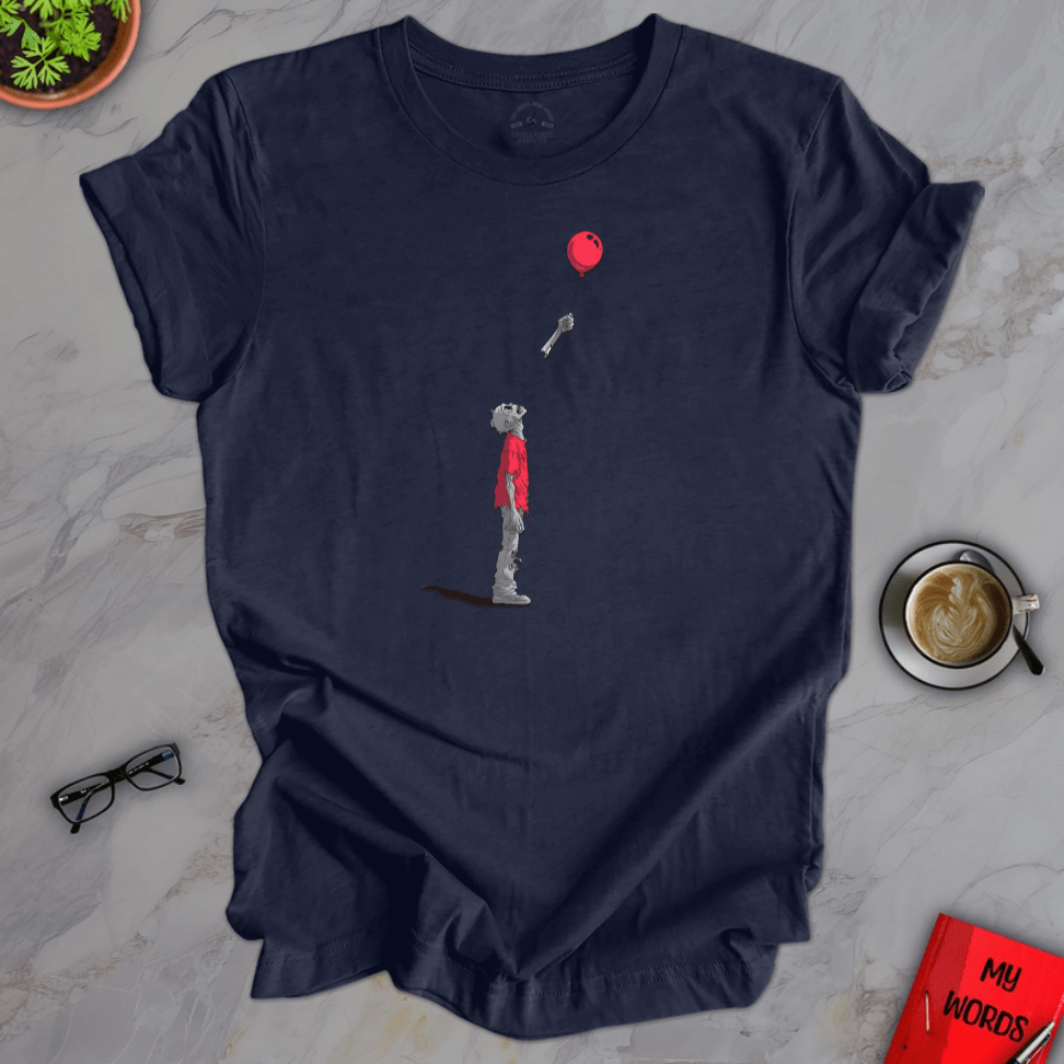 Personalized Graphics Zombie Red Balloon Premium T-Shirt Heather Midnight Navy / XS