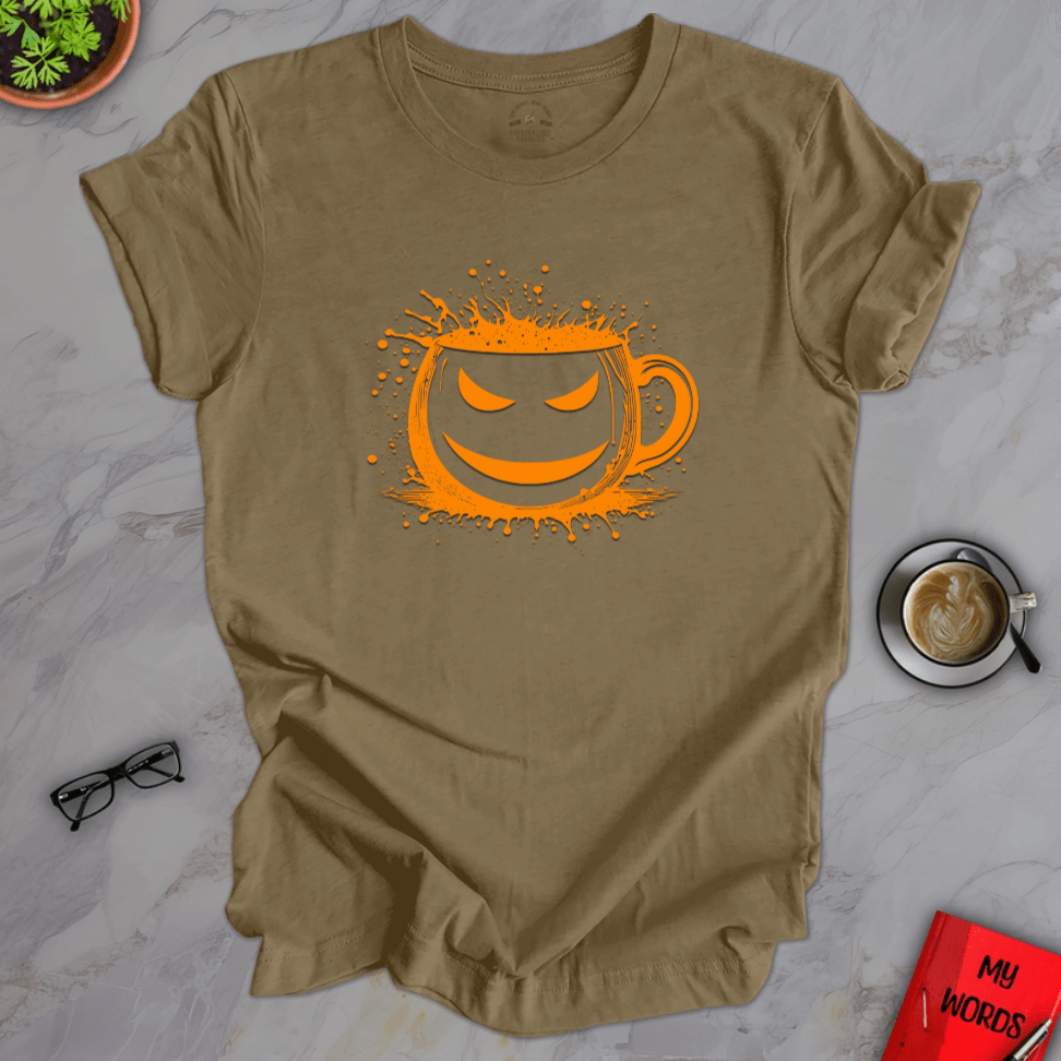 Personalized Graphics Halloween Mug Premium T-Shirt Heather Olive / XS