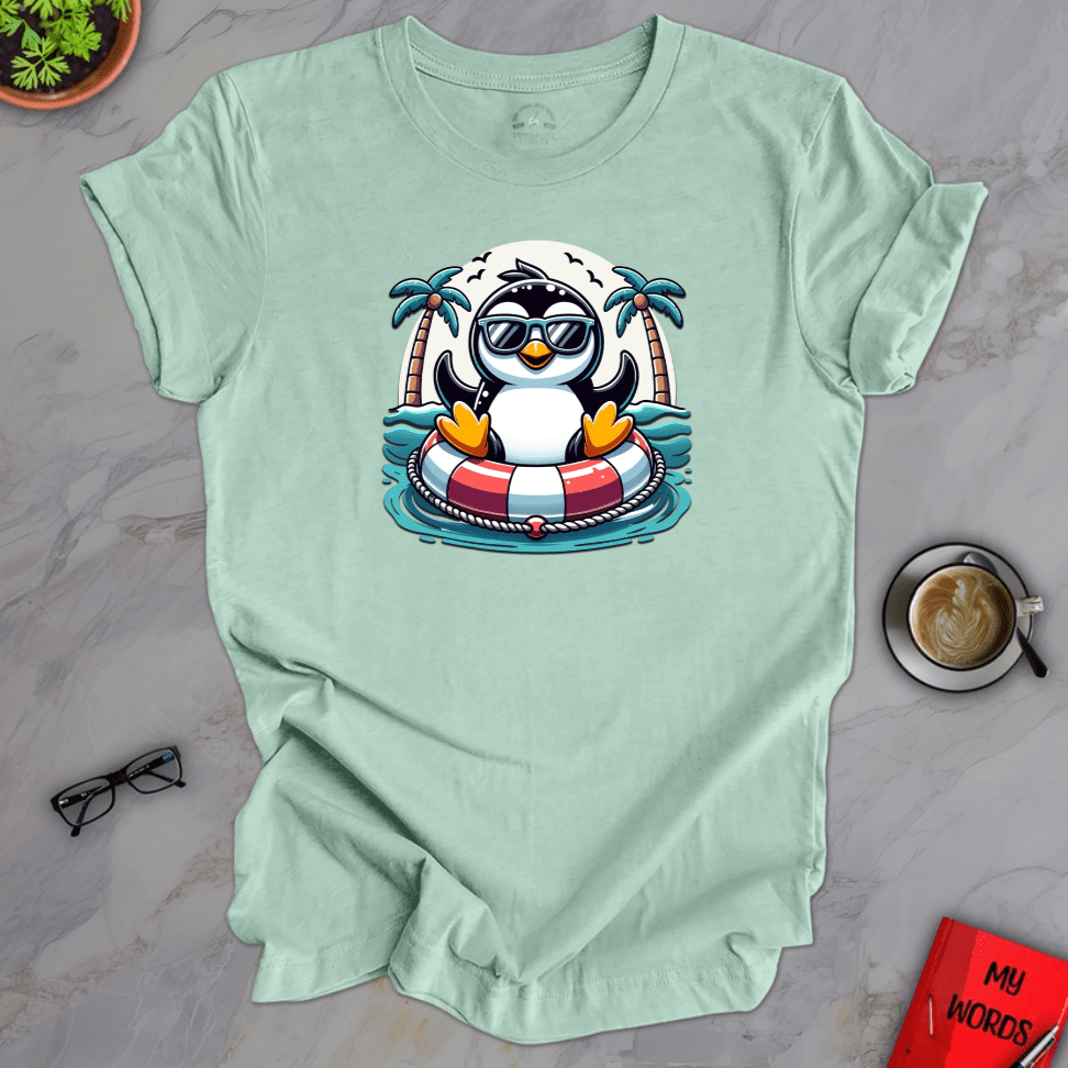 Personalized Graphics Penguin Tubing Premium T-Shirt Heather Prism Mint / XS