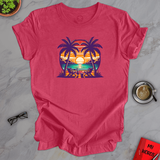 Personalized Graphics Relaxing Getaway Premium T-Shirt Heather Raspberry / XS