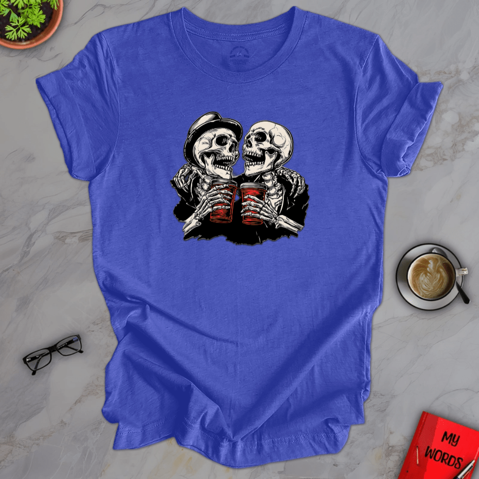 Personalized Graphics Skeleton Pals Premium T-Shirt Heather True Royal / XS