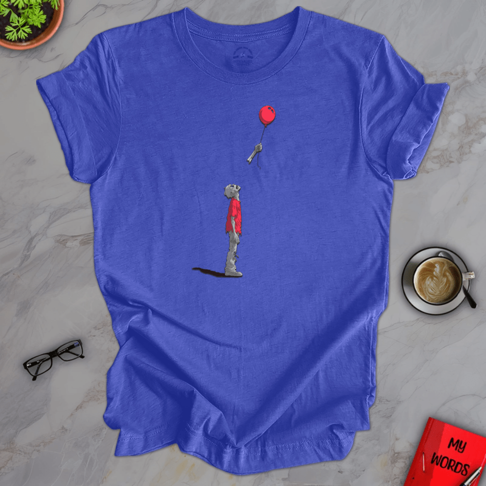 Personalized Graphics Zombie Red Balloon Premium T-Shirt Heather True Royal / XS