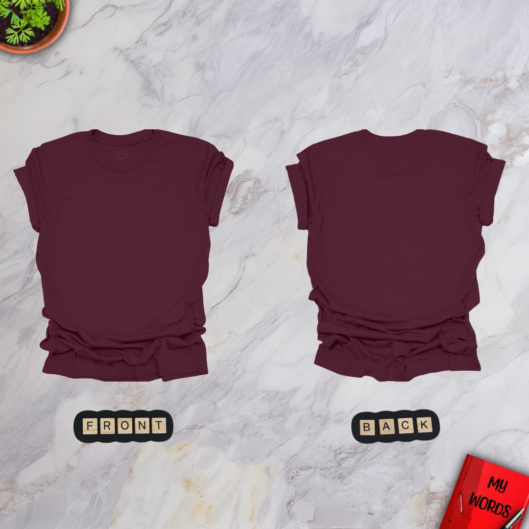 Personalized Graphics Custom Premium T-Shirt (Front & Back) Maroon / S