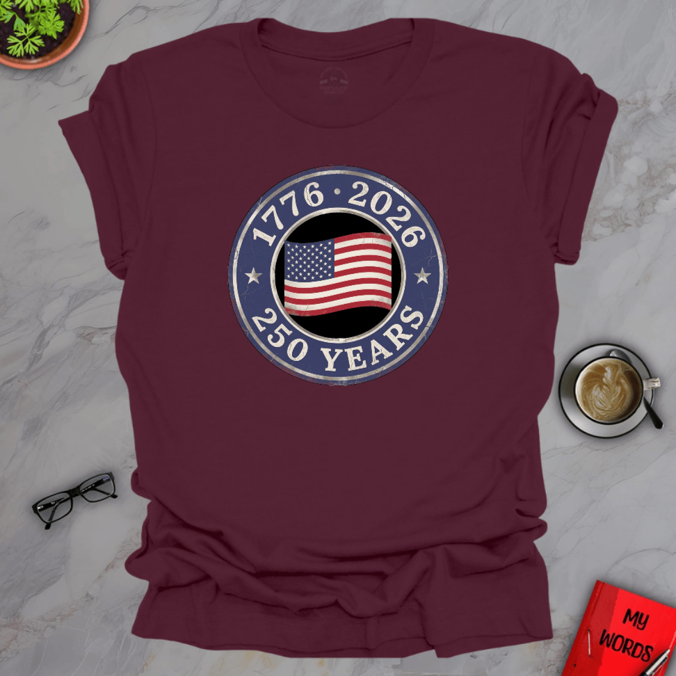 Personalized Graphics USA 250th Celebration Premium T-Shirt Maroon / S
