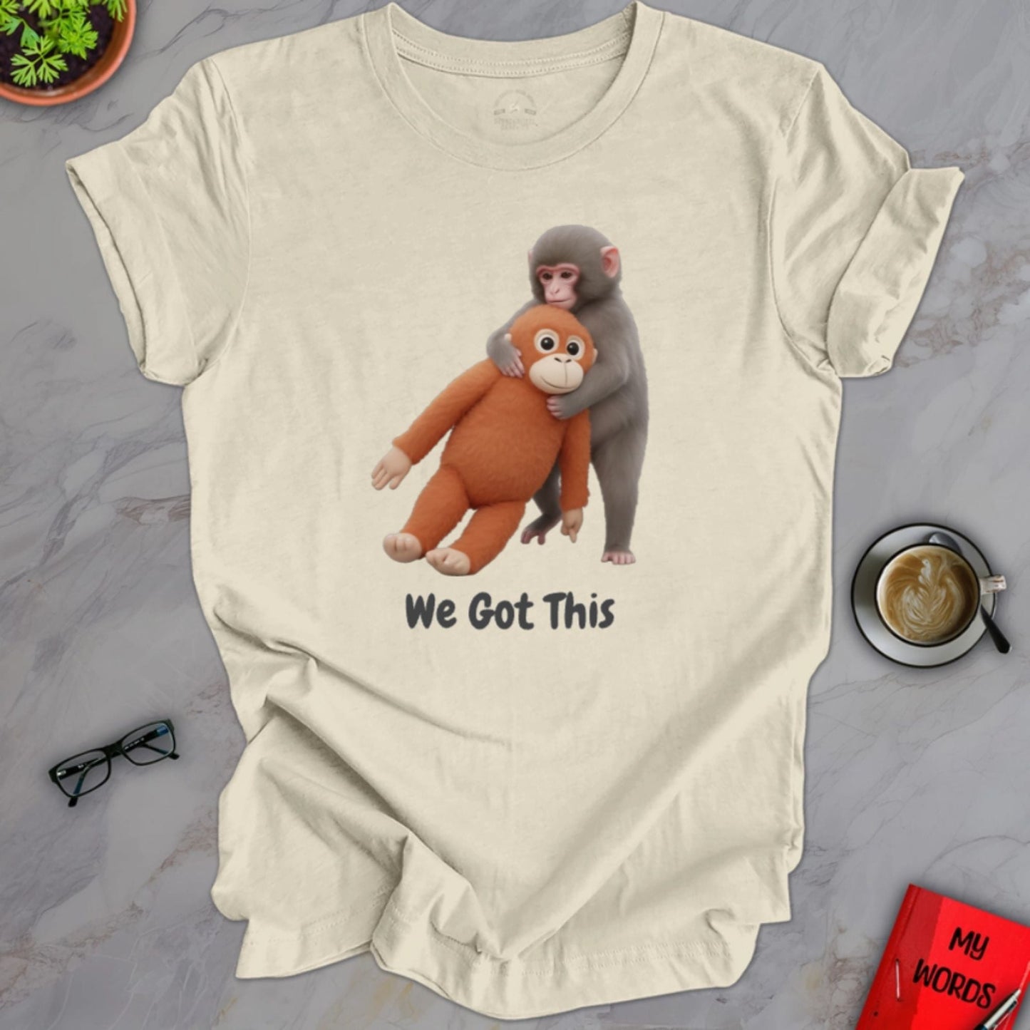 Personalized Graphics Punch Monkey Premium T-Shirt Natural / S