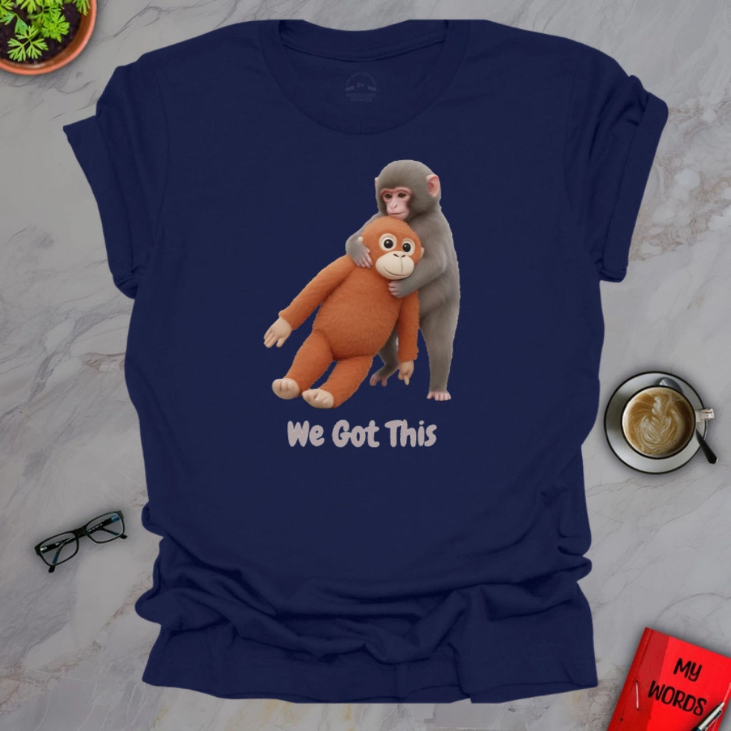 Personalized Graphics Punch Monkey Premium T-Shirt Navy / S