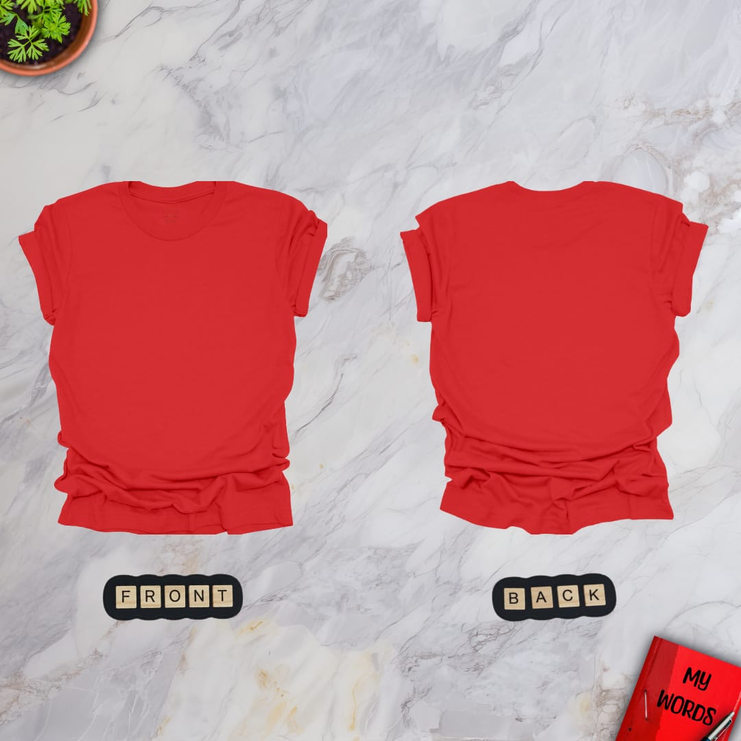 Personalized Graphics Custom Premium T-Shirt (Front & Back) Red / S
