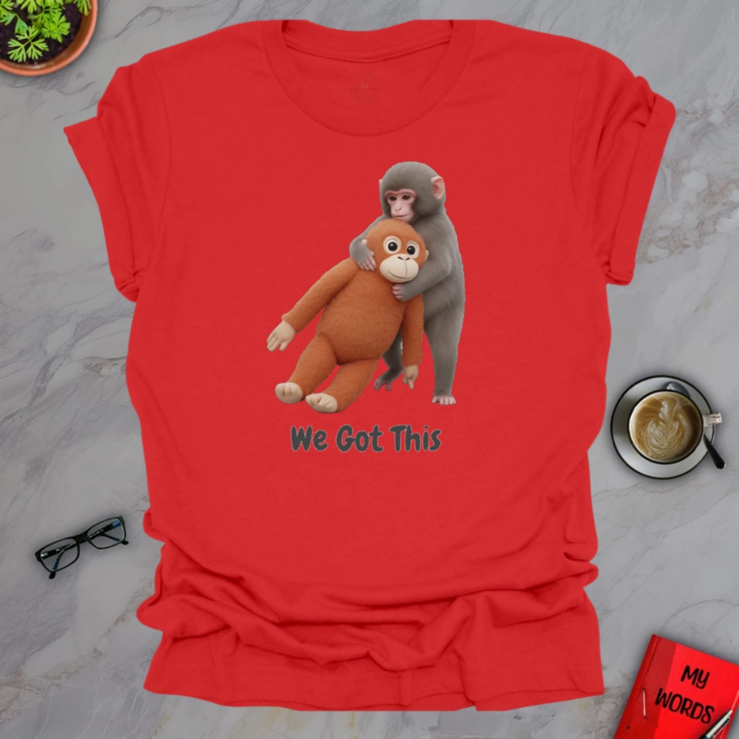 Personalized Graphics Punch Monkey Premium T-Shirt Red / S