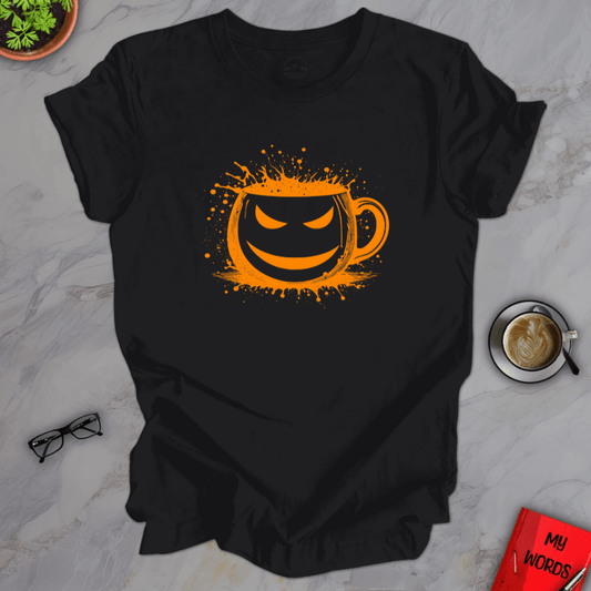 Personalized Graphics Halloween Mug Premium T-Shirt Solid Black Blend / XS