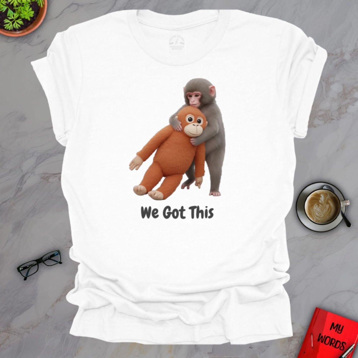 Personalized Graphics Punch Monkey Premium T-Shirt White / S