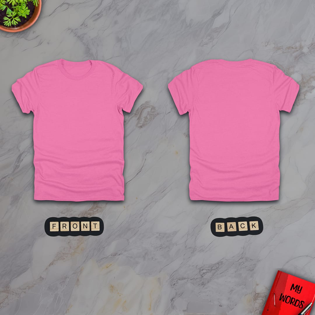 Personalized Graphics Custom T-Shirt 5000 (Front and Back) Azalea / S