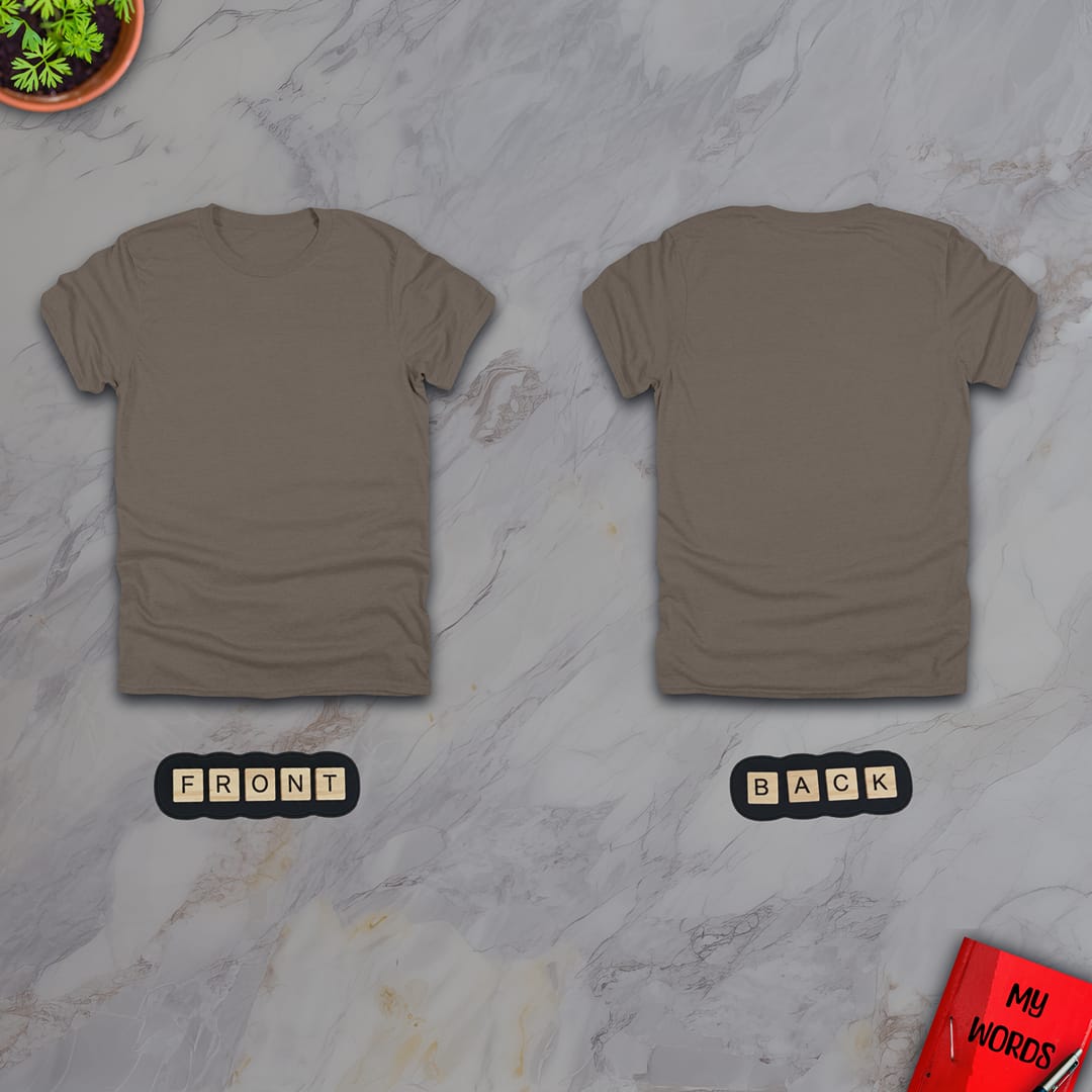 Personalized Graphics Custom T-Shirt 5000 (Front and Back) Brown Savana / S
