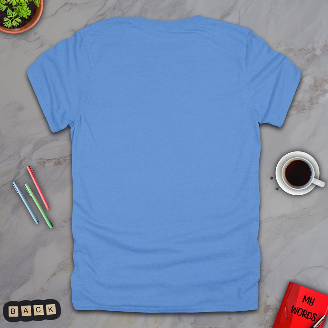 Personalized Graphics Custom T-Shirt 5000 Back Carolina Blue / S