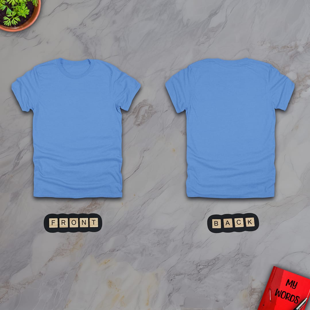 Personalized Graphics Custom T-Shirt 5000 (Front and Back) Carolina Blue / S