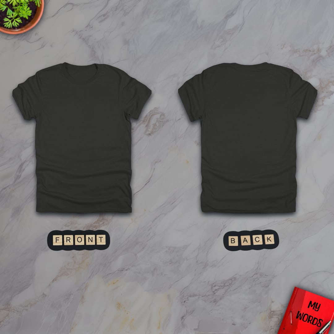 Personalized Graphics Custom T-Shirt 5000 (Front and Back) Charcoal / S