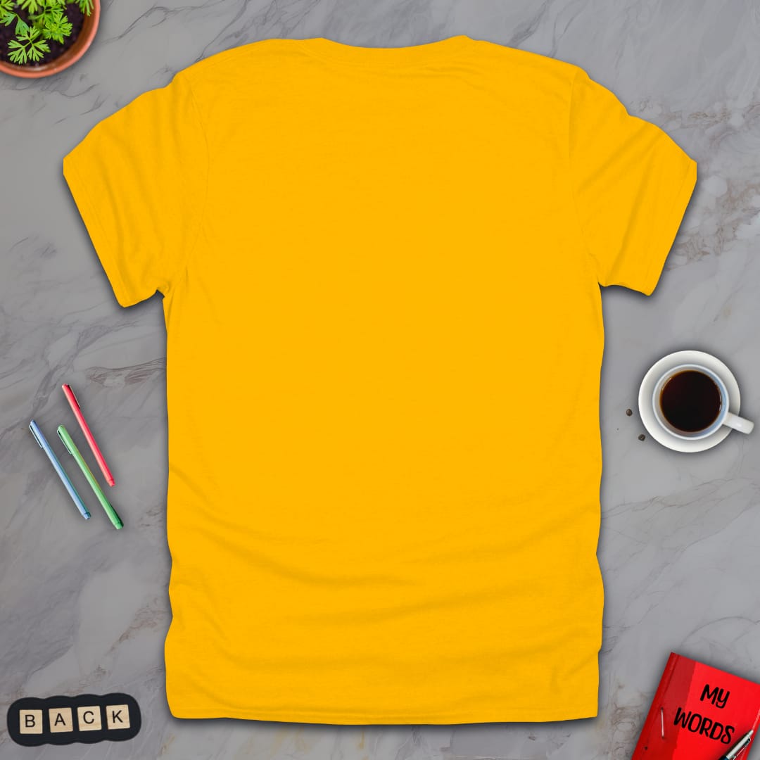 Personalized Graphics Custom T-Shirt 5000 Back Gold / S