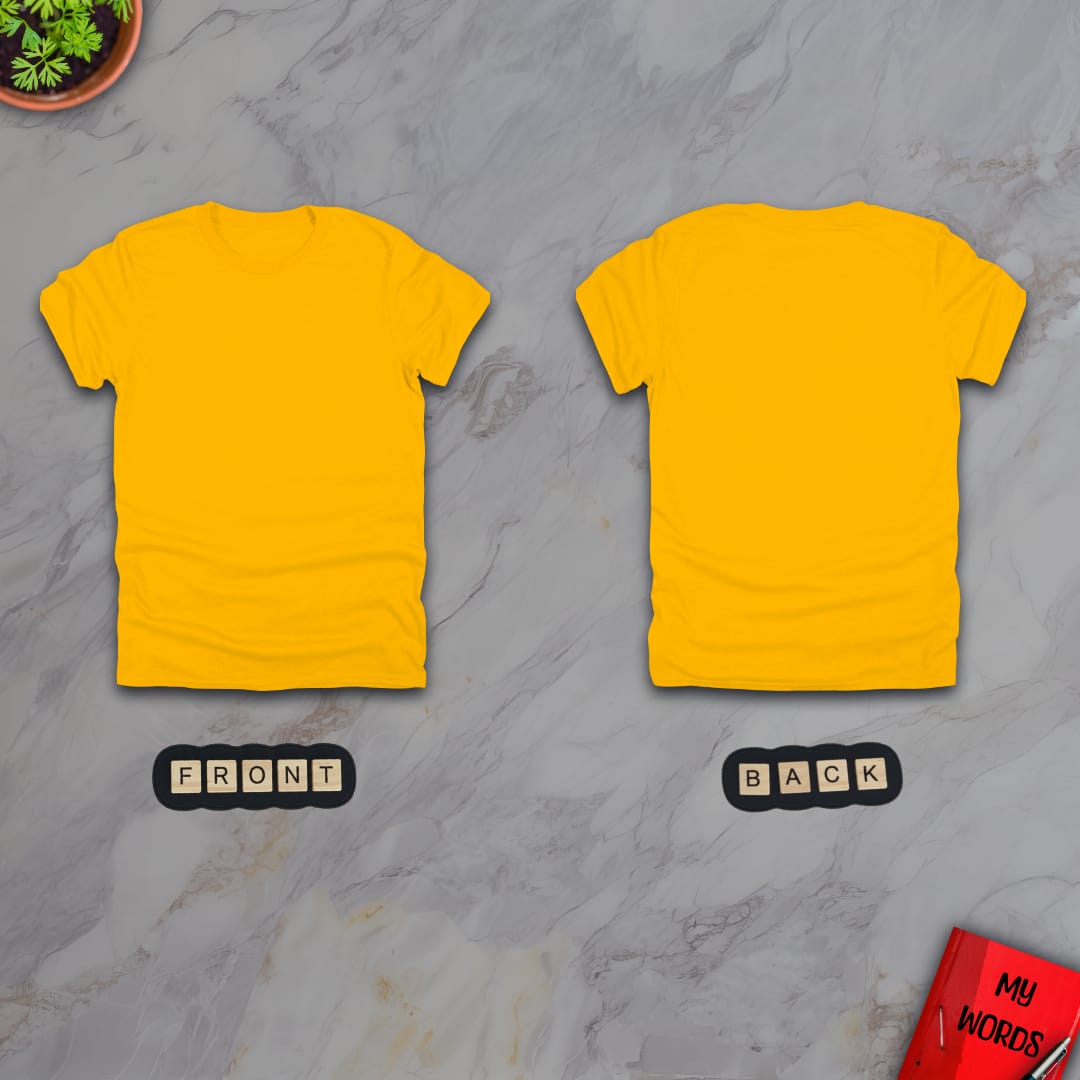 Personalized Graphics Custom T-Shirt 5000 (Front and Back) Gold / S
