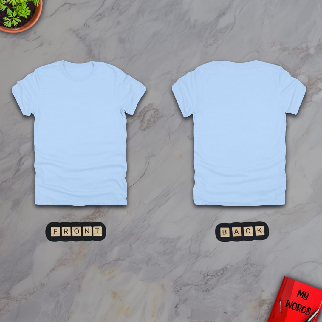 Personalized Graphics Custom T-Shirt 5000 (Front and Back) Light Blue / S