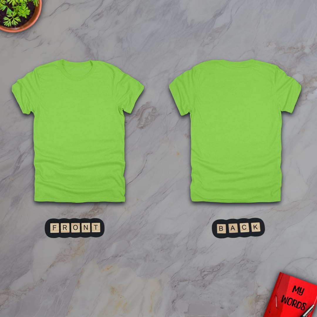 Personalized Graphics Custom T-Shirt 5000 (Front and Back) Lime / S
