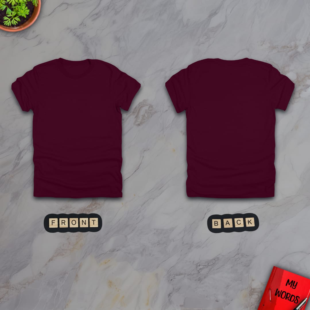 Personalized Graphics Custom T-Shirt 5000 (Front and Back) Maroon / S