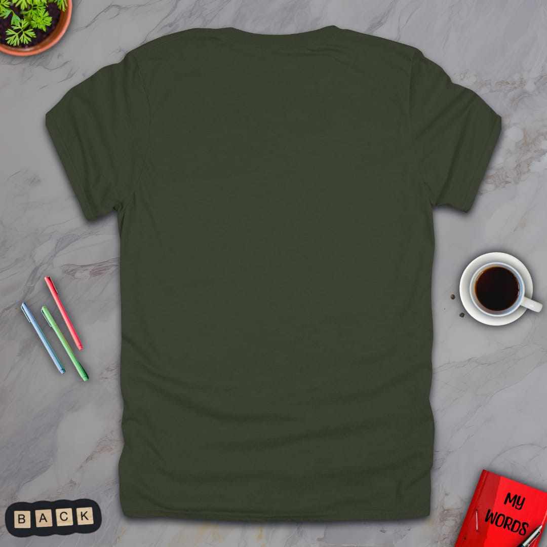 Personalized Graphics Custom T-Shirt 5000 Back Military Green / S