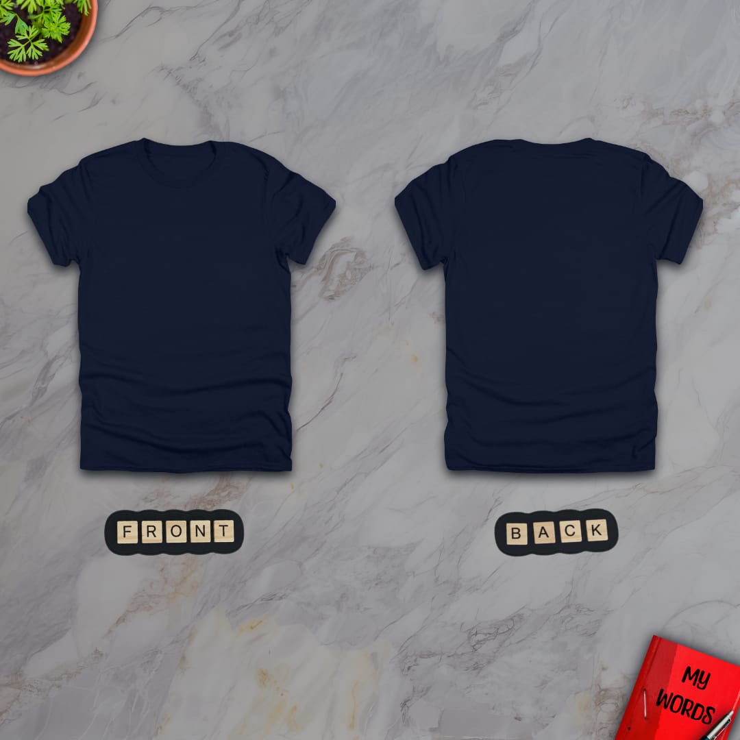 Personalized Graphics Custom T-Shirt 5000 (Front and Back) Navy / S