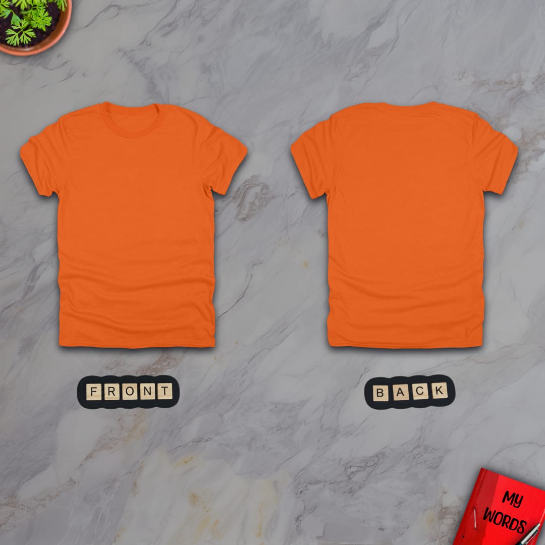 Personalized Graphics Custom T-Shirt 5000 (Front and Back) Orange / S