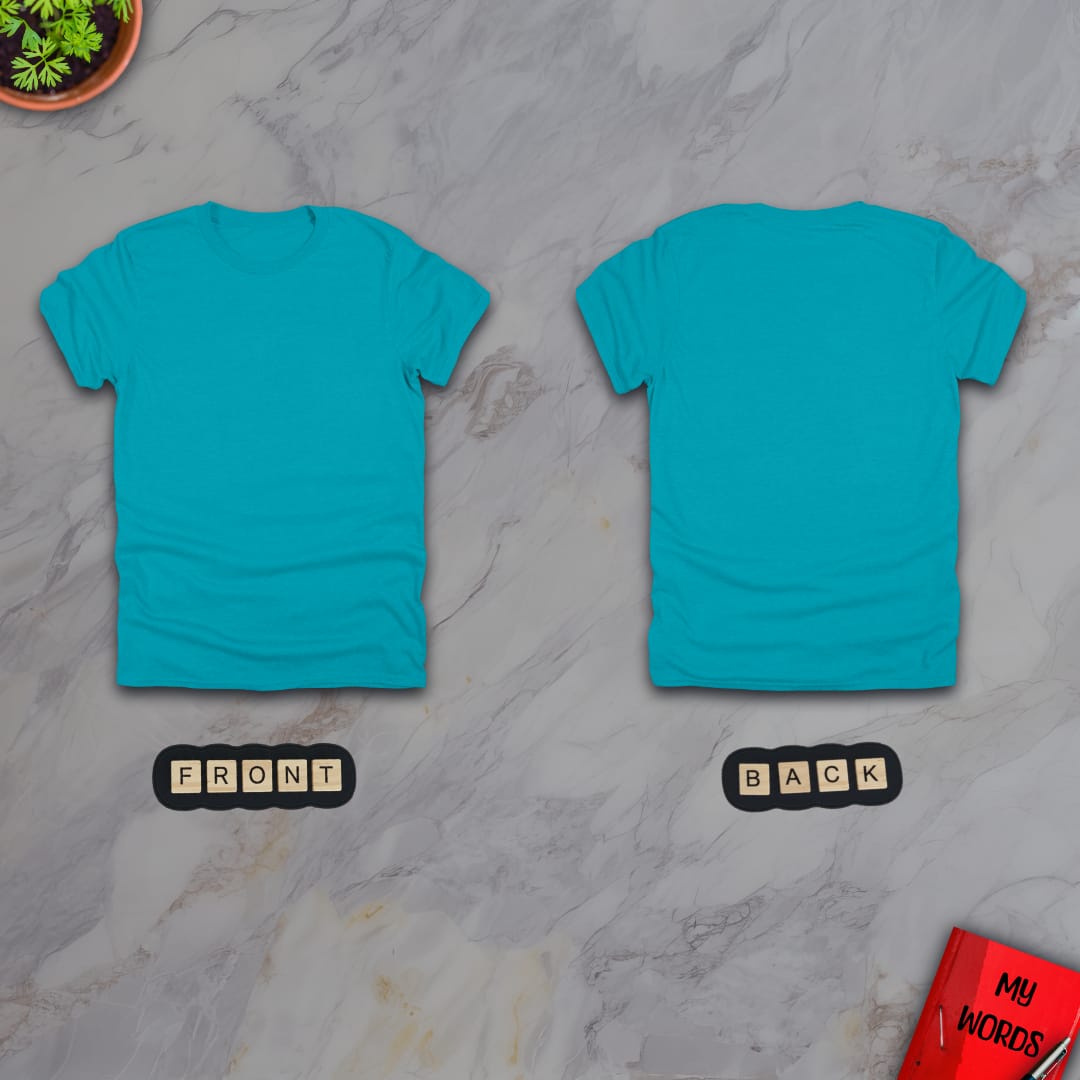 Personalized Graphics Custom T-Shirt 5000 (Front and Back) Tropical Blue / S