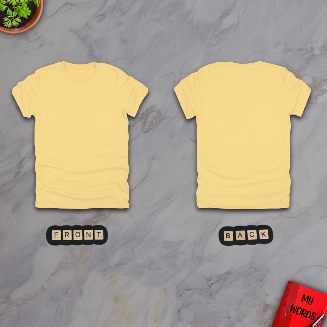 Personalized Graphics Custom T-Shirt 5000 (Front and Back) Yellow Haze / S