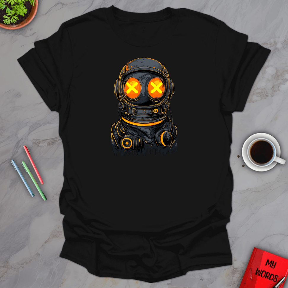 Personalized Graphics Dark Astronaut T-Shirt Black / S