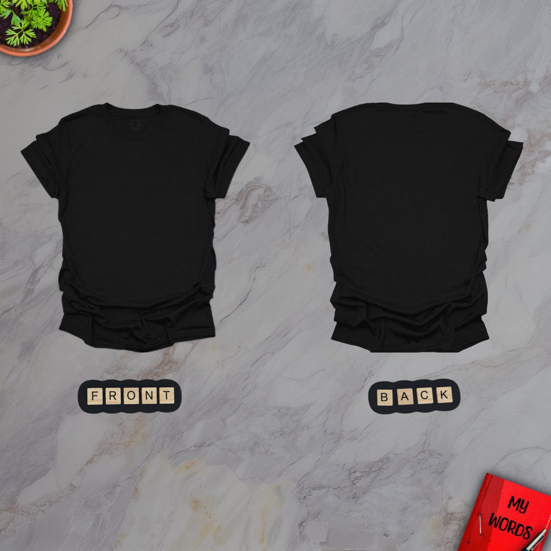 Personalized Graphics Custom T-Shirt FRONT-BACK Black / S