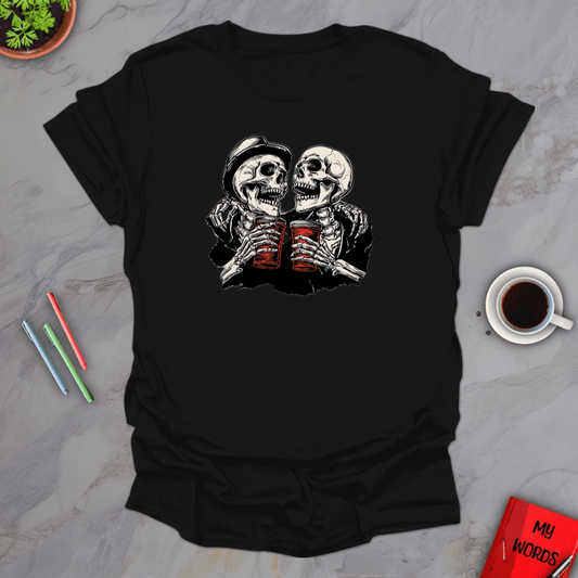 Personalized Graphics Skeleton Pals T-Shirt Black / S