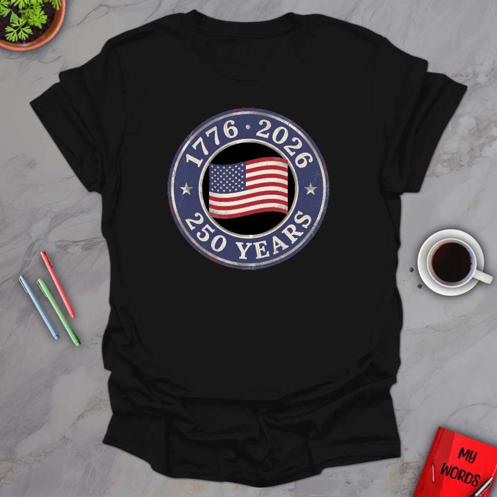 Personalized Graphics USA 250th Celebration T-Shirt Black / S