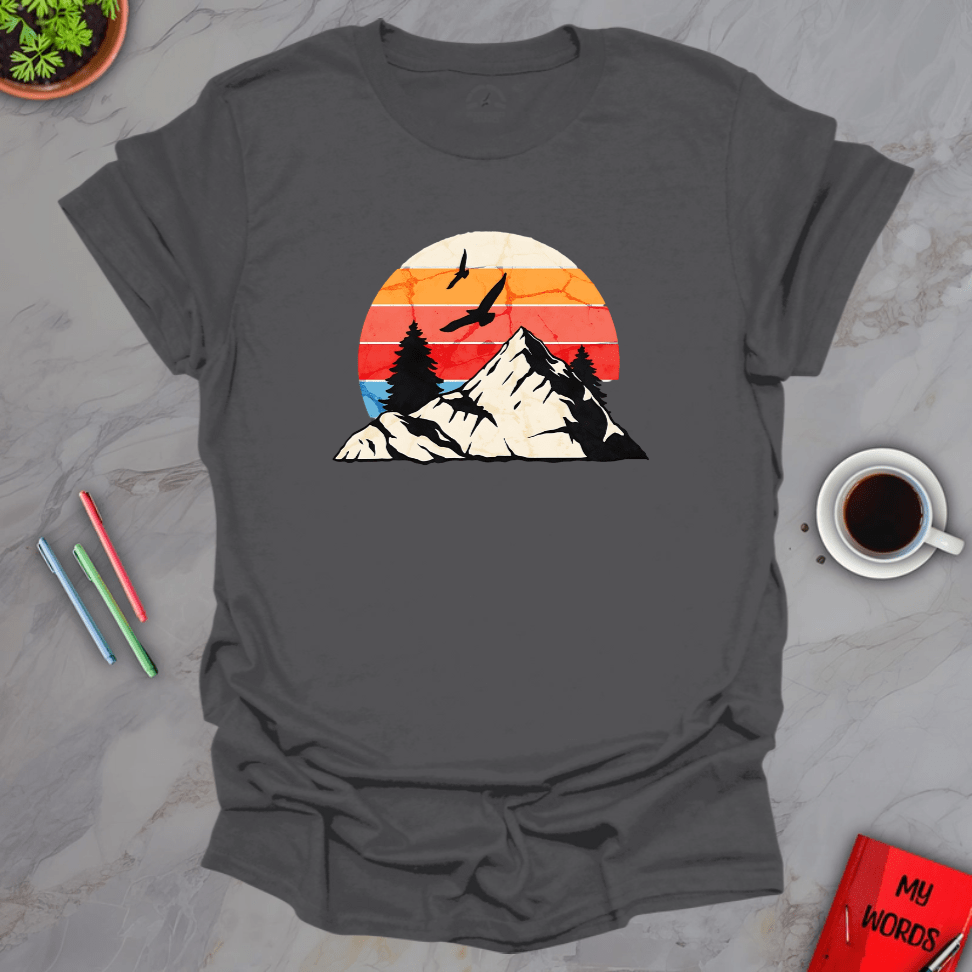 Personalized Graphics Adventure Awaits T-Shirt Charcoal / S